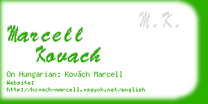 marcell kovach business card