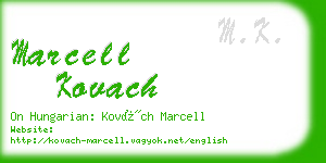 marcell kovach business card